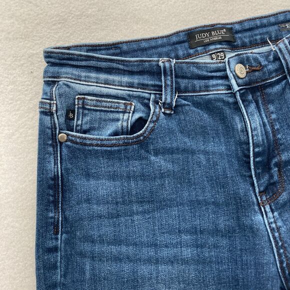 Judy Blue Jeans Women's 9/29 Slim Fit Skinny Leg Blue Stretch Denim Mid Rise - Picture 3 of 13